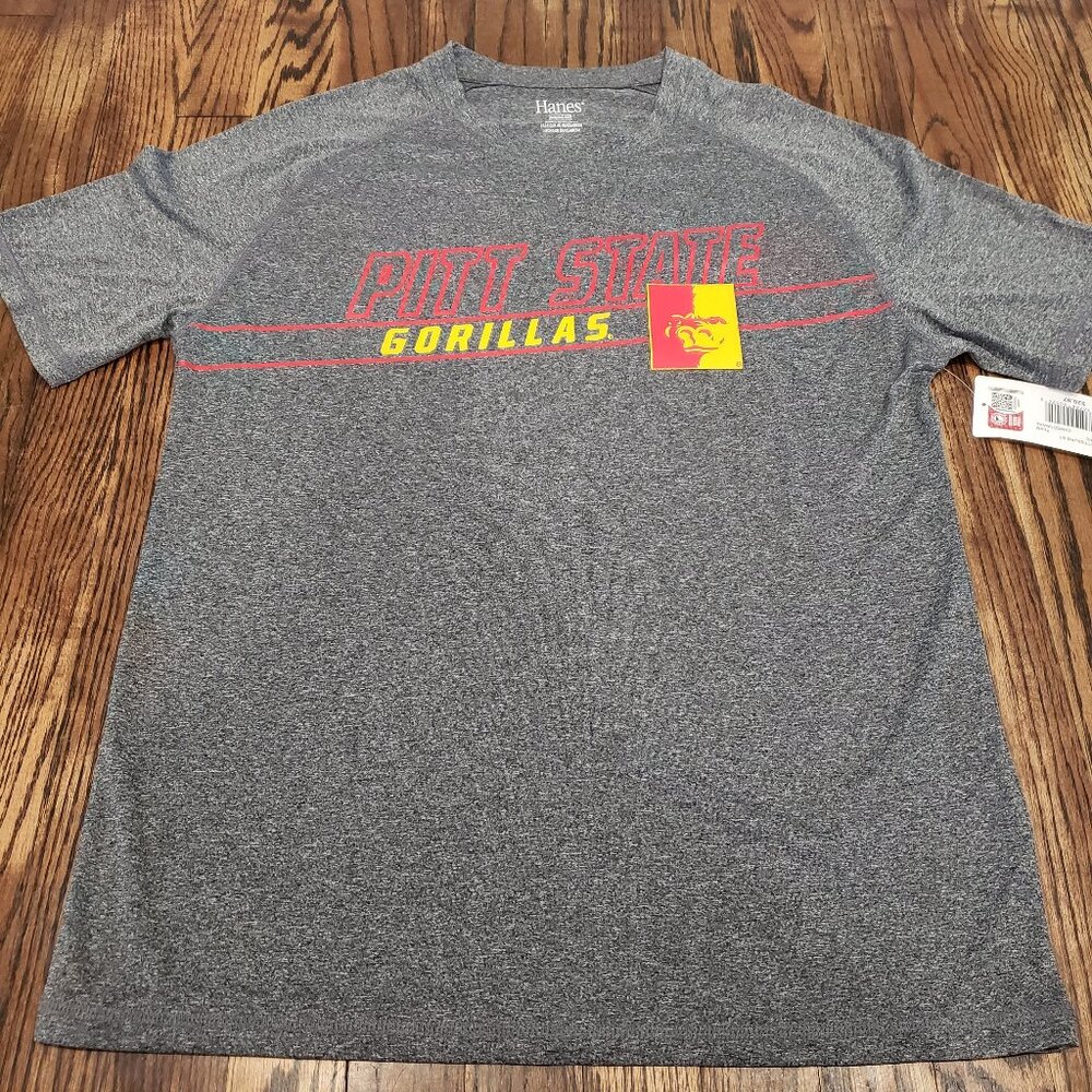 Hanes Adult Medium Heather Gray Pittsburg State University T-Shirt